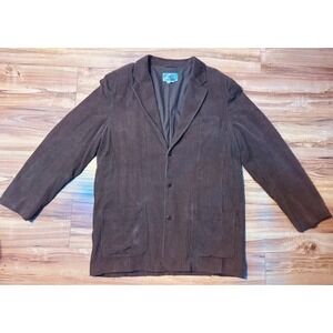 Vintage The Territory Ahead Blazer Jacket Mens XLL XL Tall‎ Brown Corduroy